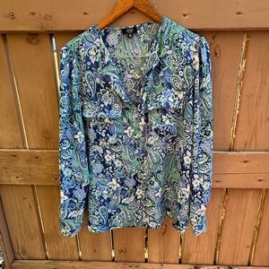 Jones New York Lightweight Floral pullover top Sz XL - EUC